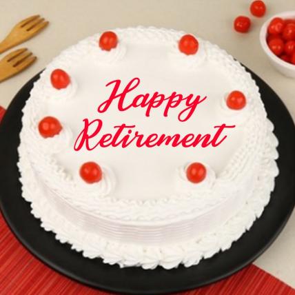 Retirement vanilla cake